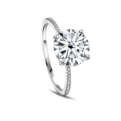 Gica Gema 3.0Ct  Real Solid 925 Sterling Silver Ring Fashion Women Gift 5A Zircon Jewelry Brand Wedding Engagement Silver Rings Good Vibrations