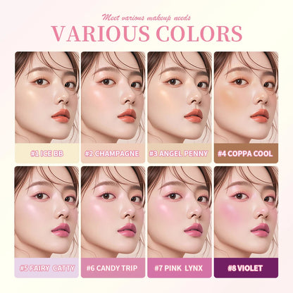 8Colors Highlight/Brow/Blush Palett Enhance Facial Three-dimensional Makeup Shimmer Waterproof Makeup Tool Cosmetic Good Vibrations