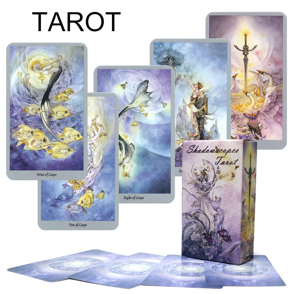 Shadows Tarot.78 Cards Set  Tarot Cards .Cards For Party Game Deck Mystical Divination Oracle Cards Friend Party Board Game Good Vibrations