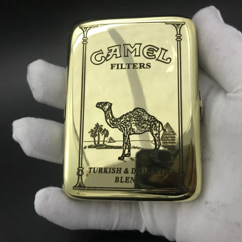 Retro Brass Carved Metal Cigarette Case Holding 16 Sticks Portable Tobacco Case Cigarette Holder Storage Box Smoking Tools Good Vibrations Adult Super Store