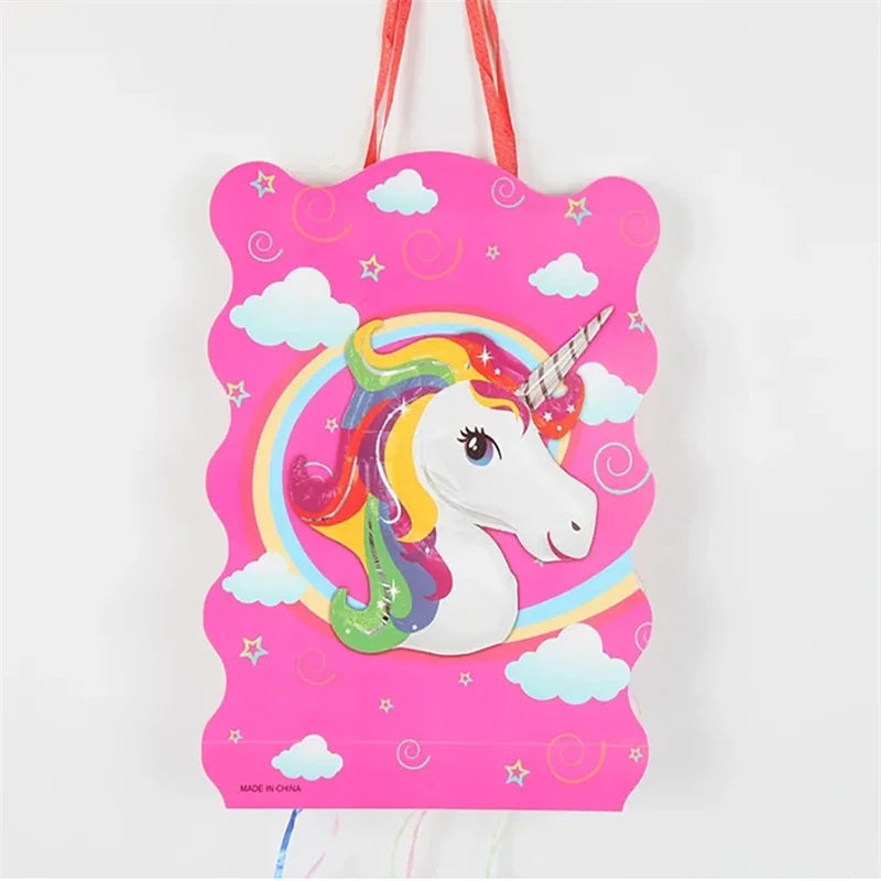 1pc Unicorn Theme Pinata Decoration Kid Boy Girl Birthday Party Game Props Hanging Paper Pinata Candy Gift Filler Dinosaur Pinat Good Vibrations
