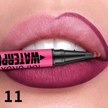 1PC Liquid Matte12-Color Lipliner Pencil Waterproof Plumping Stain Lipstick Natural Lip Liner Outline Lips Contour Makeup Good Vibrations