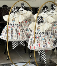 Baby Girl Summer Cartoon Carousel Embroidery Printed Turkish Vintage Princess  Dress for Birthday Party Eid Photography B87 Good Vibrations