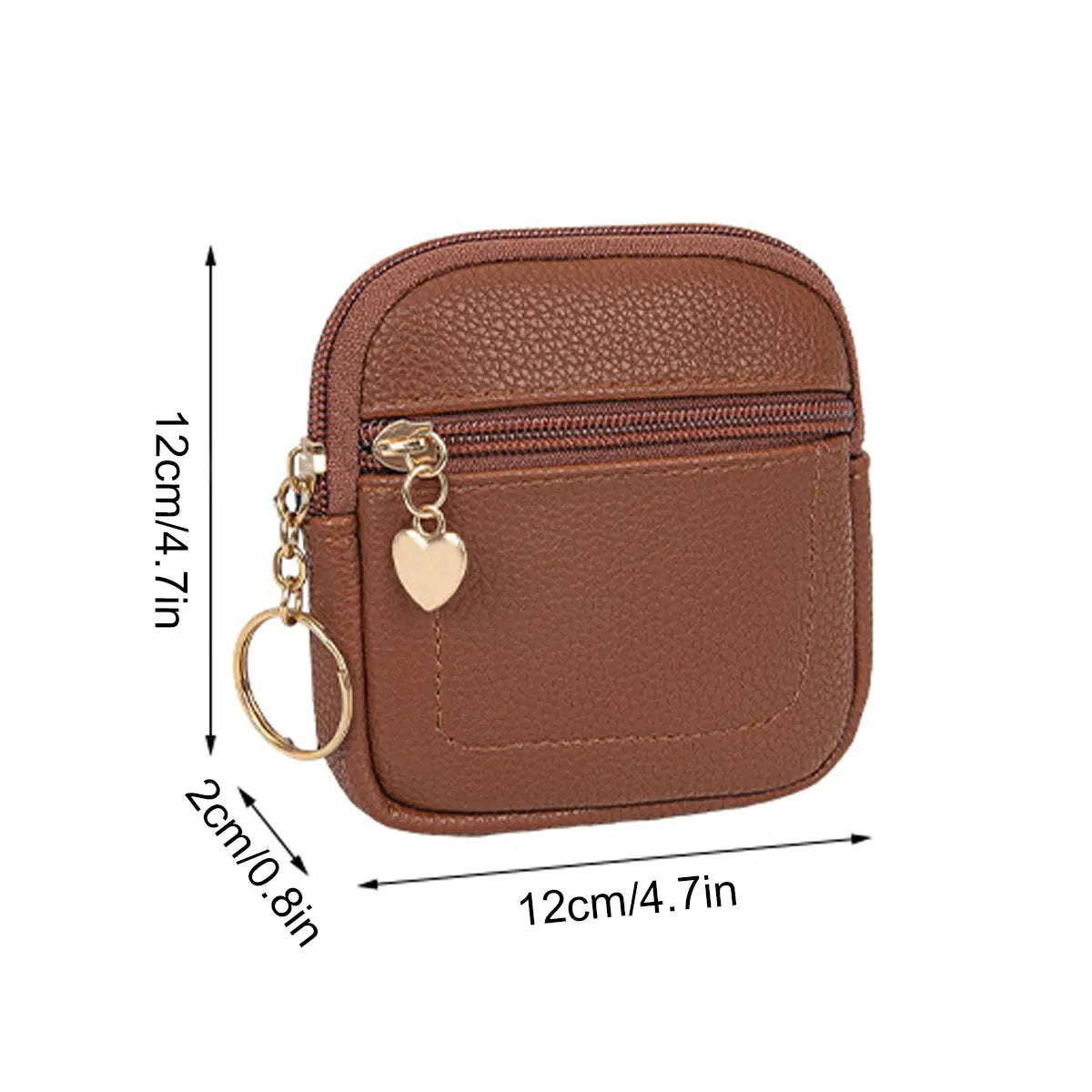 New Coin Purse Portable Wrist Bag PU Leather Money Coin Purse with Key Ring Pocket Purse Keychain Wallet for Women Girls Gift Good Vibrations