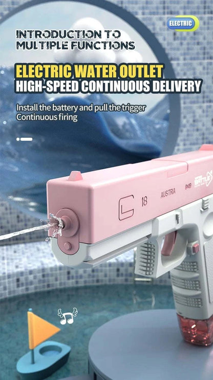 Electric Water Gun Rechargeable Automatic & Manual Spray Gun Capacity Range Up to 32 FT Range for Adults & Kids Good Vibrations