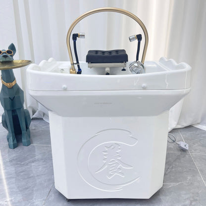Hair Spa Equipment Head Spa Shampoo Basin Set Massage Multifunctional Fumigable Hydrotherapy Circulating Shampoo Sink Good Vibrations