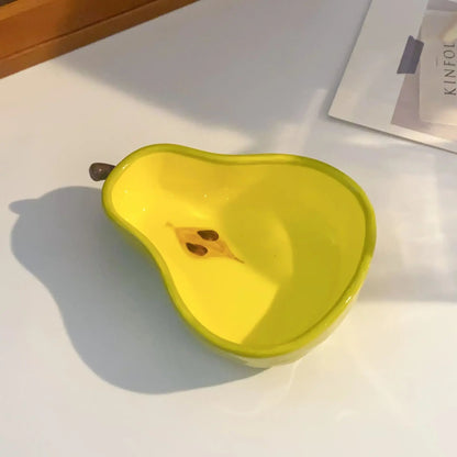 1PCS Creative Fruit Ceramic Dish Mini Saucer Kitchen Tableware for Snacks Sauces Seasonings Dinner Plate Household Supplies Good Vibrations