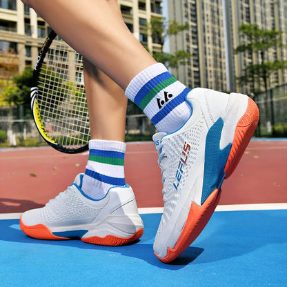 New Fashionable Anti slip Men's and Women's Tennis Shoes Soft and Comfortable Professional Tennis Training Shoes Durable Good Vibrations