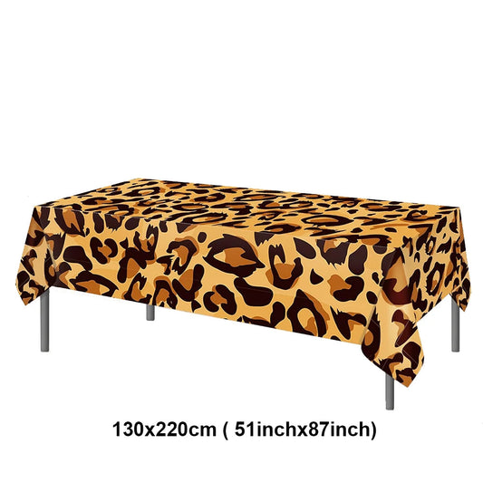 Jungle Animal Print Party Paper Plates Tiger Giraffe Leopard Disposable Plate Kids Birthday Decor Safari Themed Party Supplies Good Vibrations