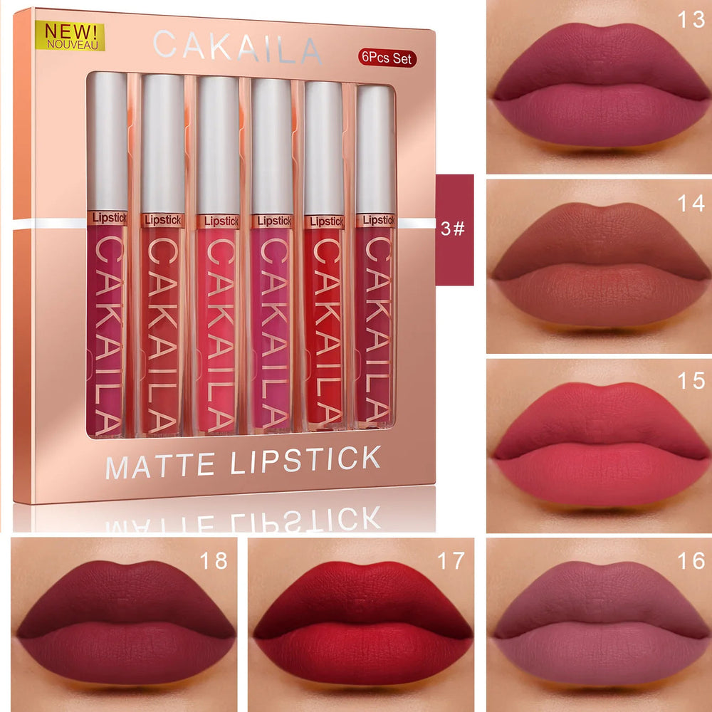 10/6 PCS Lipstick Set Matte Nude Liquid Lip Stain Makeup for women Non stick Cup Lip Gloss Waterproof Long lasting Cosmetics Good Vibrations