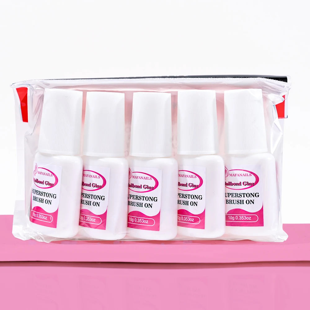 10/5/1pcs Extra-Strong Nail Glue Quick Dry Nail Tips Adhesive Acrylic Nail Glue Professional DIY Rhinestone False Nail Glue Good Vibrations