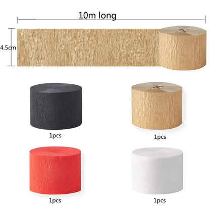 Eco Friendly Orange Streamers Party Decor 4 Rolls Orange Crepe Paper Streamer for Birthday Party Streamers for Backdrop Good Vibrations