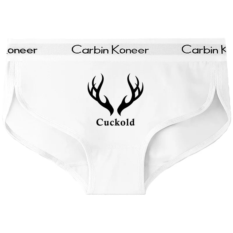 Antlers Cuckold Sexy Print Underwear for Women Cute Women Panties Premium Cotton Underpant Women Intimates Underwear Women Good Vibrations