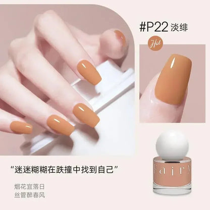 Nail Polish No Bake Quick Dry Lasting Non-peeling Nail Polish No Smell Summer White Light Bulb Nutrition Foot Nails Art Tools Good Vibrations