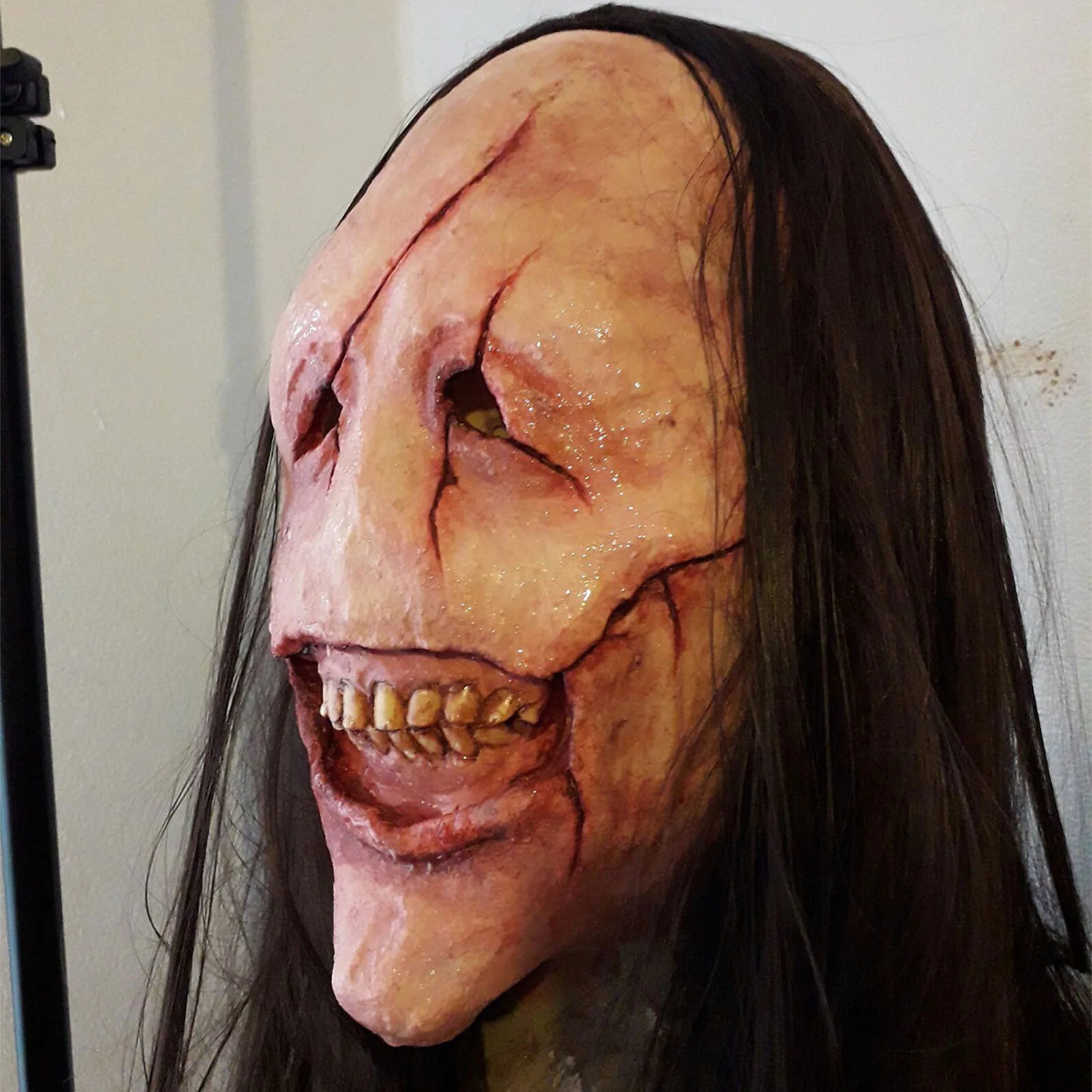 Halloween Scared Mask Scary Demon New Terror Curse Scaring Prop Haired Ghost Cosplay Creepy Masks Themed Parties Wear Good Vibrations
