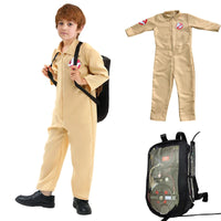 Halloween Ghostbusters Movie Inspired Costume Themed Cosplay Uniform Jumpsuit Outfit with Accessory Bag Ideal Adults Kids Good Vibrations