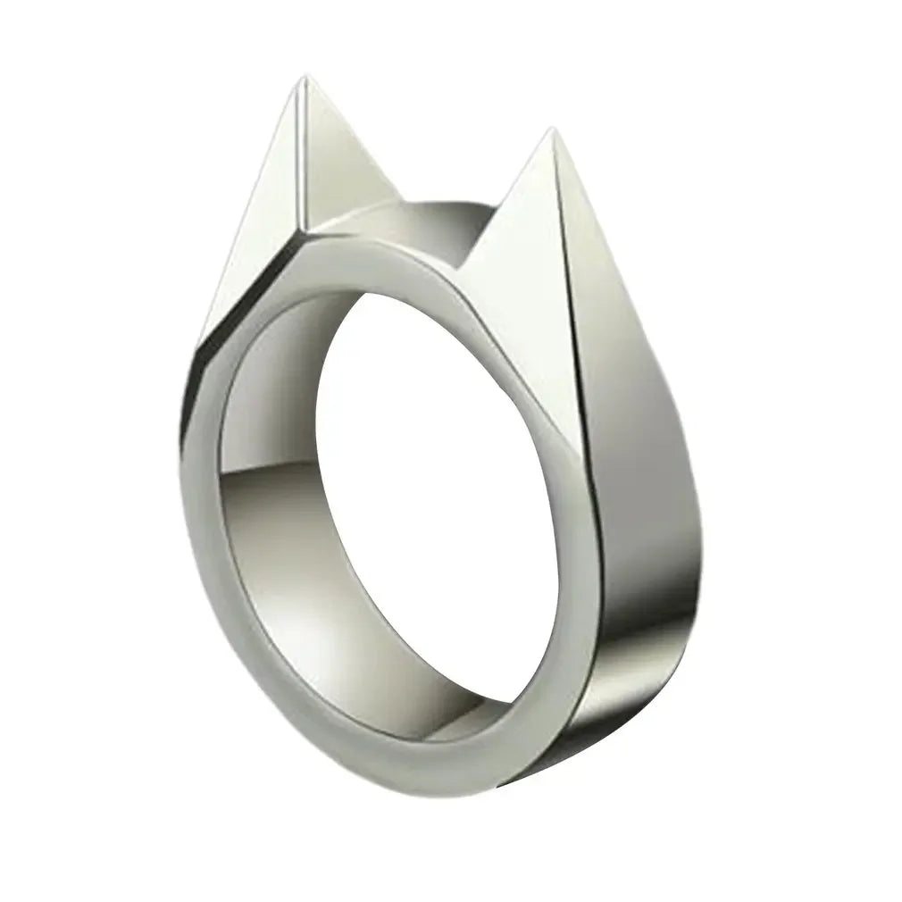 Rings Broken Window Cat's Ear Safety Survival Metal Defense Ring Self Defense Supplies Men/Women Outdoor Survival Self-Defense Good Vibrations