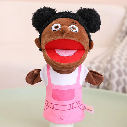 28-33cm Kids Plush Finger & Hand Puppet Popular Activity Boy Girl Role Play Bedtime Story Props Family Role Playing Toys Doll Good Vibrations