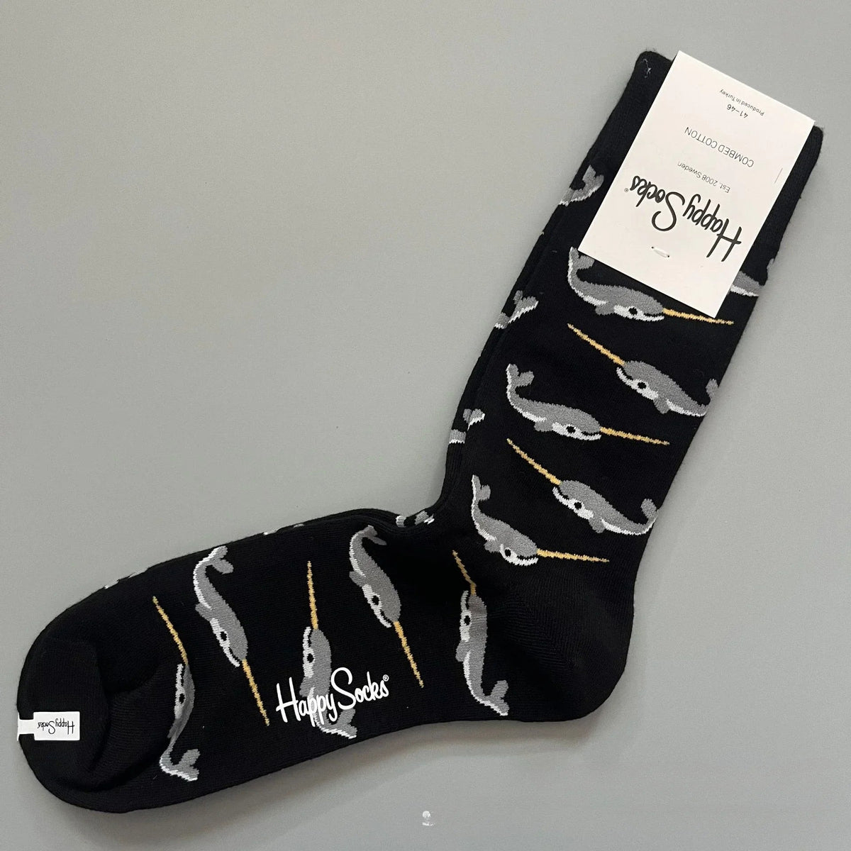 Cotton Happy Socks Men's Classic Crew Sock Shoe Size 10 - 13 Soft Good Vibrations