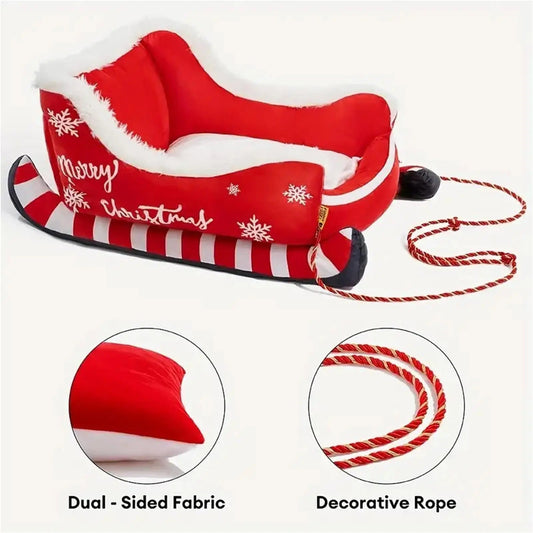 S/M Indoor Warm Dog Bed Pad Mat Warm With Non-slip Base Washable Dog Bed Christmas Sled Warm P et Dog Cat House Good Vibrations