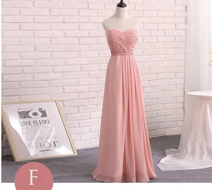 Customized Chiffon Dusty Pink Bridesmaid Dress Wedding Party Gowns Sweet Memory Bride Robes Formal Gowns For Long Prom Dresses