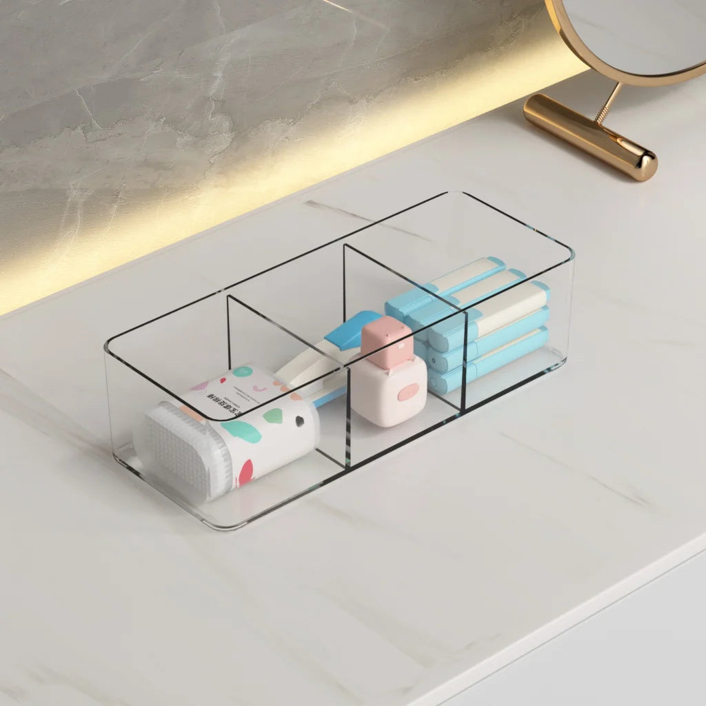 Makeup Organizer for Drawer, Makeup Organizer for Vanity, Countertop, Bathroom, Kitchen and Cabinet Storage Boxes Good Vibrations