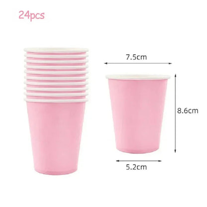 Light Pink Party Supplies Disposable Dinnerware Set Include Plates and Cups Napkins Tablecloth for Birthday Party Decorations Good Vibrations