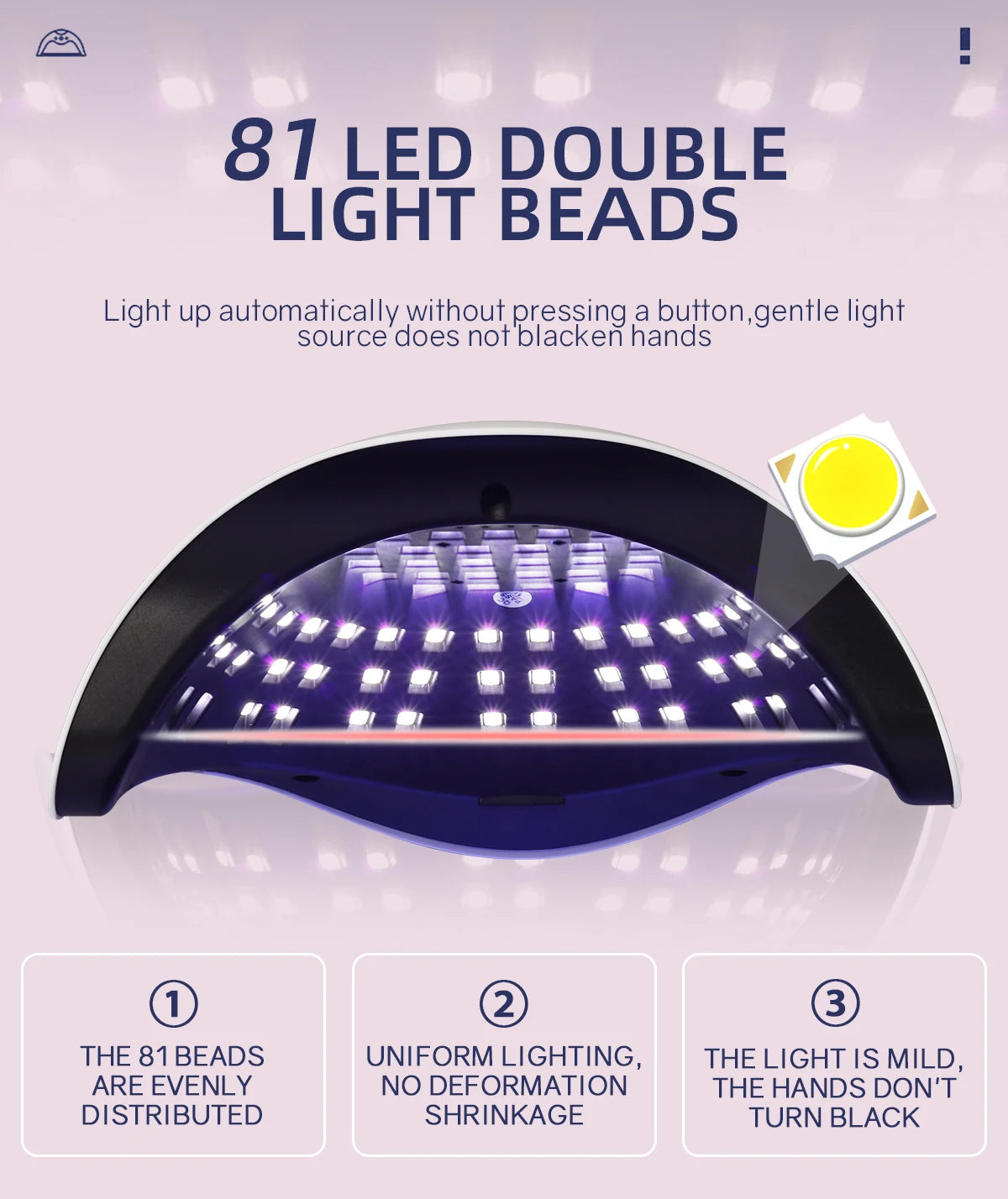 DianaBeauty 380W LED UV Lamp Dryer for Nails Gel Polish Drying Lamp with 4 Timer Setting Auto Sensor Professional Nail Light Good Vibrations