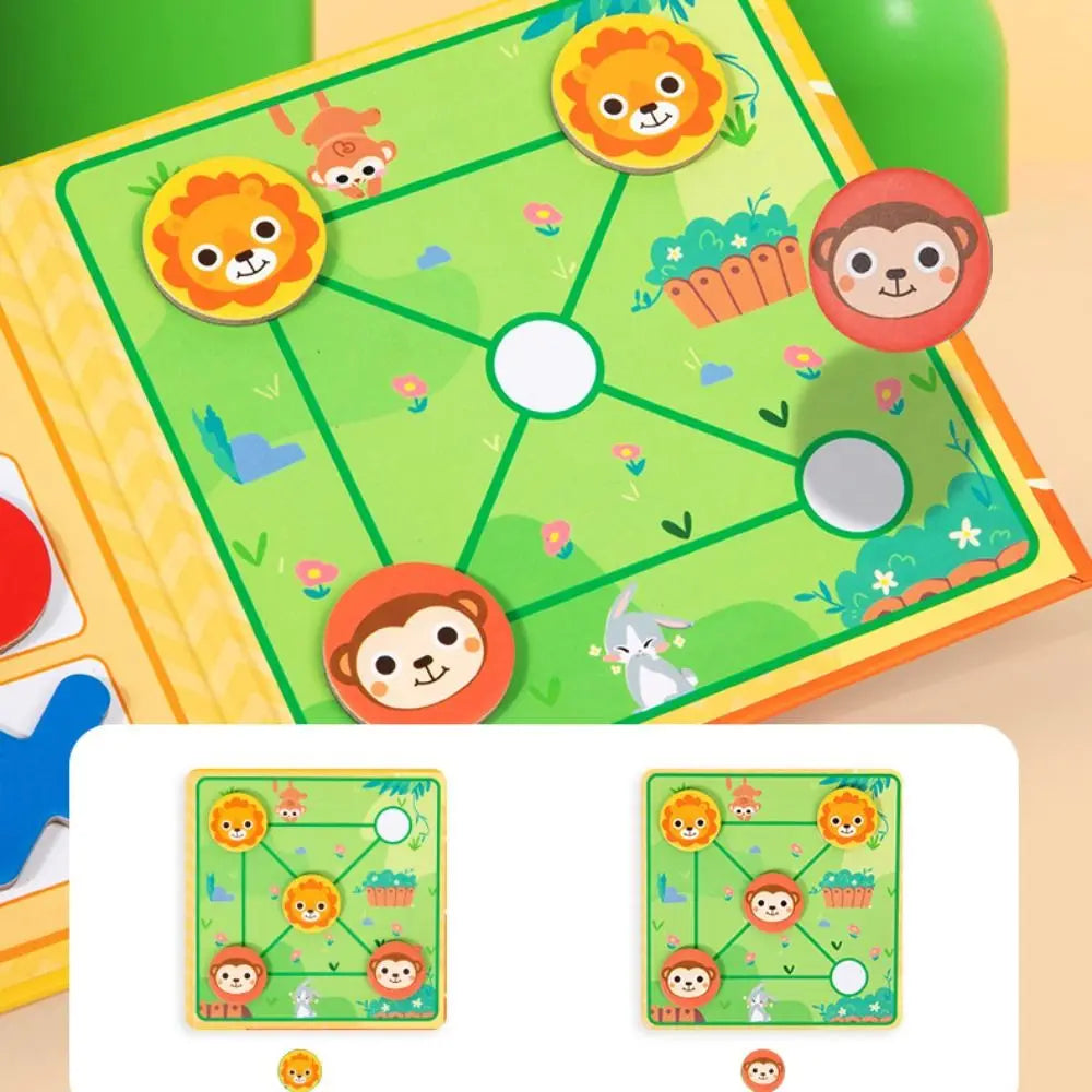 Toy Book Magnetic Chess Game Clip Design Puzzle Children's Magnetic Tic Tac Toe Interactive Multiplayer Good Vibrations