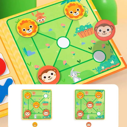 Toy Book Magnetic Chess Game Clip Design Puzzle Children's Magnetic Tic Tac Toe Interactive Multiplayer Good Vibrations
