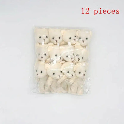 10/12/18/20Pcs Birthday Wedding Party Favors Supplies DIY Accessory Mini Cute Cartoon Plush Bear Girl Gift Doll Toys Good Vibrations