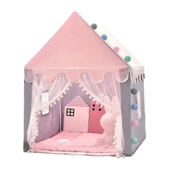 Children's Tent Indoor Outdoor Games Garden Tipi Princess Castle Folding Cubby Toys Tents Enfant Room House Teepee Playhouse Good Vibrations