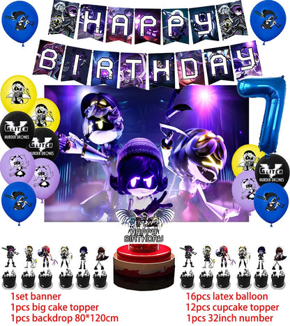 Murdered Drones Birthday Party Decoration Balloon Backdrop Cake Topper Murdered Drones Birthday Party Supplies Baby Shower Good Vibrations