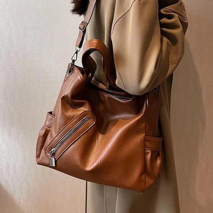 New Large Capacity Shoulder Bag for Women's Fashion Versatile Texture Elegant Temperament Handbag Advanced Sensory Qintuote Bag Good Vibrations