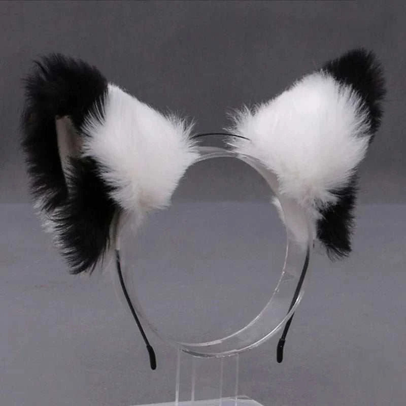 Lolita Animal Cat Fox Ear Hair Hoops Cosplay Faux Fur Hairband