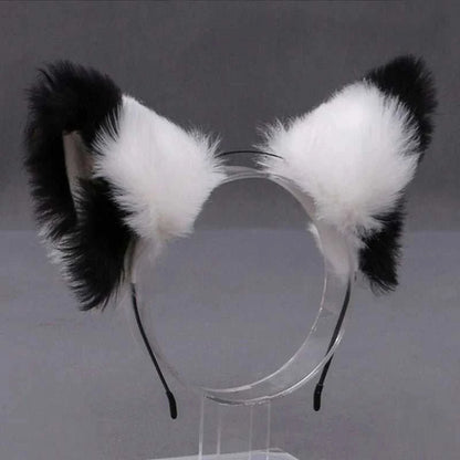 Lolita Animal Cat Fox Ear Hair Hoops Cosplay Faux Fur Hairband