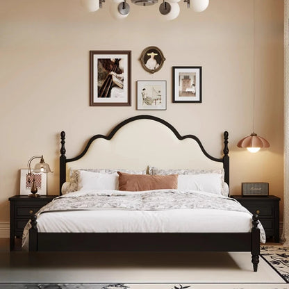 Double Headboard Beds Modern Unique French Lounge Beds Bedroom Sleeping Lounge Muebles Para Dormitorio House Accessories Good Vibrations