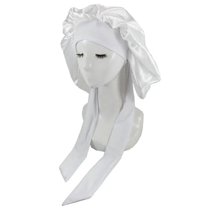 Women Satin Solid Sleeping Hat Night Sleep Cap Hair Care Bonnet Nightcap For Women Men Unisex Cap Bonnet De Nuit Shower Turban Good Vibrations