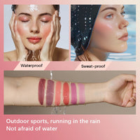 Lakerain 3in1 Cheek Lip Tinted Moistured Blush Stick Waterproof Easy Color Rouge Silky Smooth Blusher Cream Matte Contour Makeup Good Vibrations