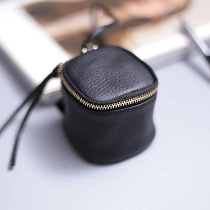 WERLLANDS PU Leather Pebbled Cube Coin Purse Good Vibrations