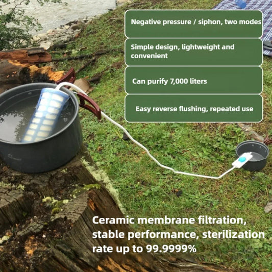 Water Filter Straw, Camping Water Filtration System, Water Purifier Survival ,Lightweight Reusable for Camping, Hiking, Travel Good Vibrations