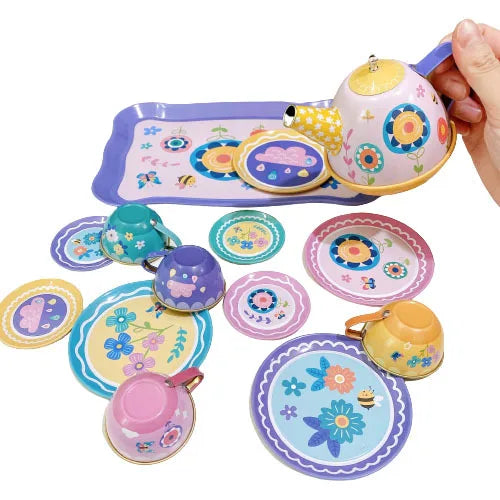 DIY Pretend Play Toy Simulation Tea Set Tableware Play House Kitchen Afternoon Tea Game Toys Gifts For Children Kids Girls Good Vibrations