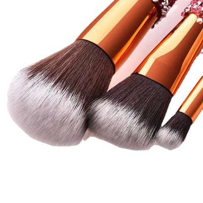 No Logo 10 diamond studded makeup brushes set new beauty tools wrap diamond with bag brush set Private Label Good Vibrations