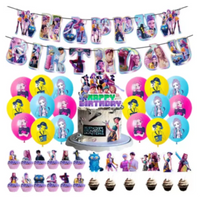 Kpop Demon Hunter Birthday Party Backdrop K Pop Demon Hunter Birthday Decoration Baby Shower Halloween Christmas Decorations Good Vibrations