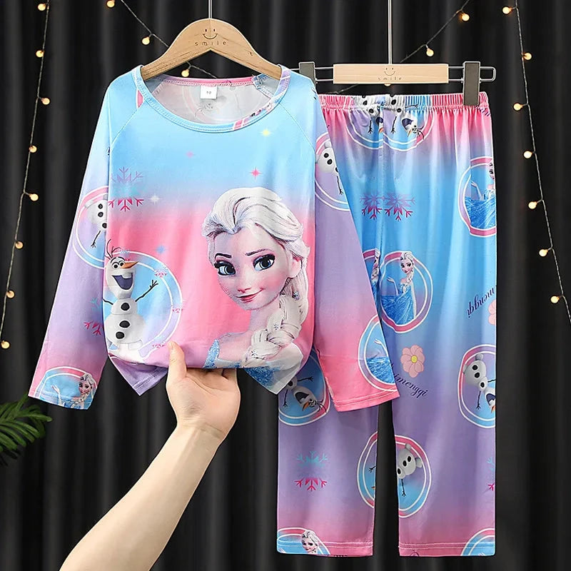 New Pajamas Boys Girls Pajamas Stitch Clothing Sets Kids Long Sleeve +Pant 2 Pieces Children Home Clothing Girl Nightgown Pjs Good Vibrations