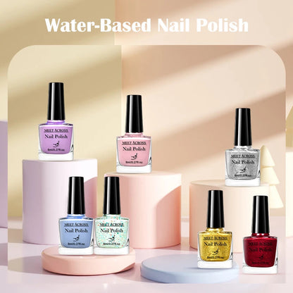 48 Colors Nail Polish Quick Dry No-bake Lasting Water-based Tearable Manicure Not Easy To Fade Semi-permanent Varnish Nail Art Good Vibrations