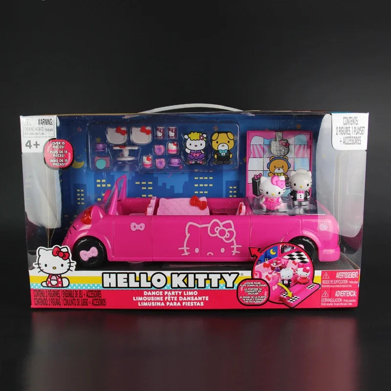 Original Cartoon Hello Kitty Cartoon Plane Ambulance Family Girl Toys Hobbies Action Figures Holiday Gifts for Children Good Vibrations
