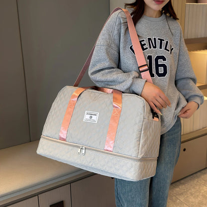 Lightweight Luggage Bag, Large Capacity Travel Duffle Bag Gym Tote Bags, Shoulder Weekender Overnight Bag Good Vibrations Adult Super Store