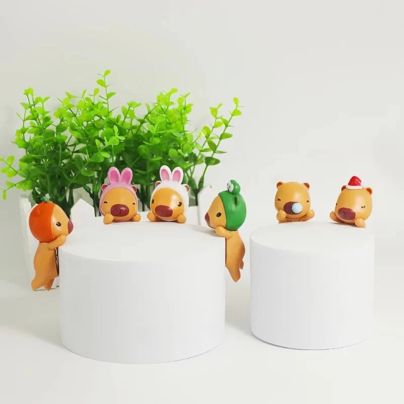 New Sonny Ange small capybara animal blind box Capybara Papa doll hand-made doll ornaments car navigation screen decoration Good Vibrations