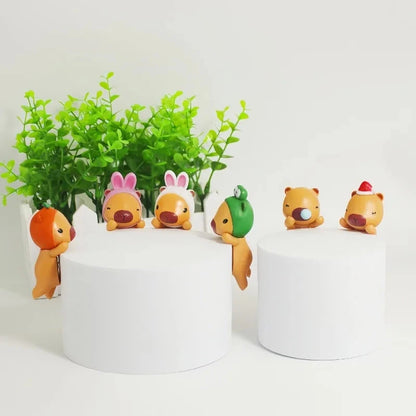New Sonny Ange small capybara animal blind box Capybara Papa doll hand-made doll ornaments car navigation screen decoration Good Vibrations